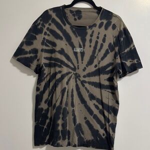 All Saints Men's Tie-Dye T-Shirt - Black and Gray